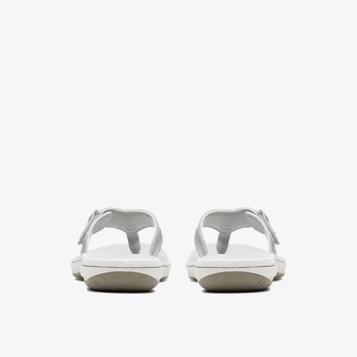 BREEZE SEA Silver Synthetic Women Clarks Sandals and Flip Flops