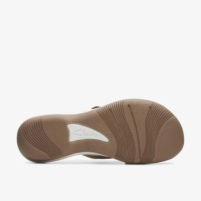 Breeze Sea Taupe Women Clarks Sandals and Flip Flops