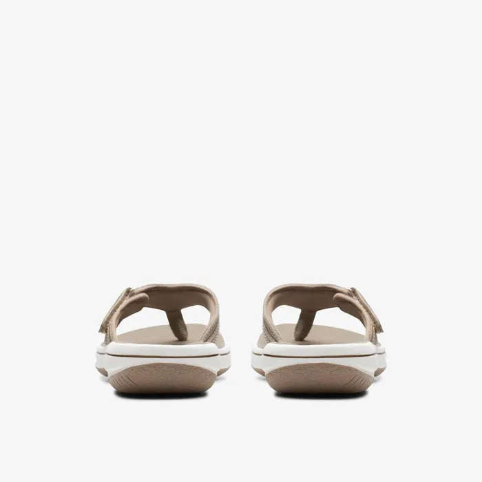 Breeze Sea Taupe Women Clarks Sandals and Flip Flops
