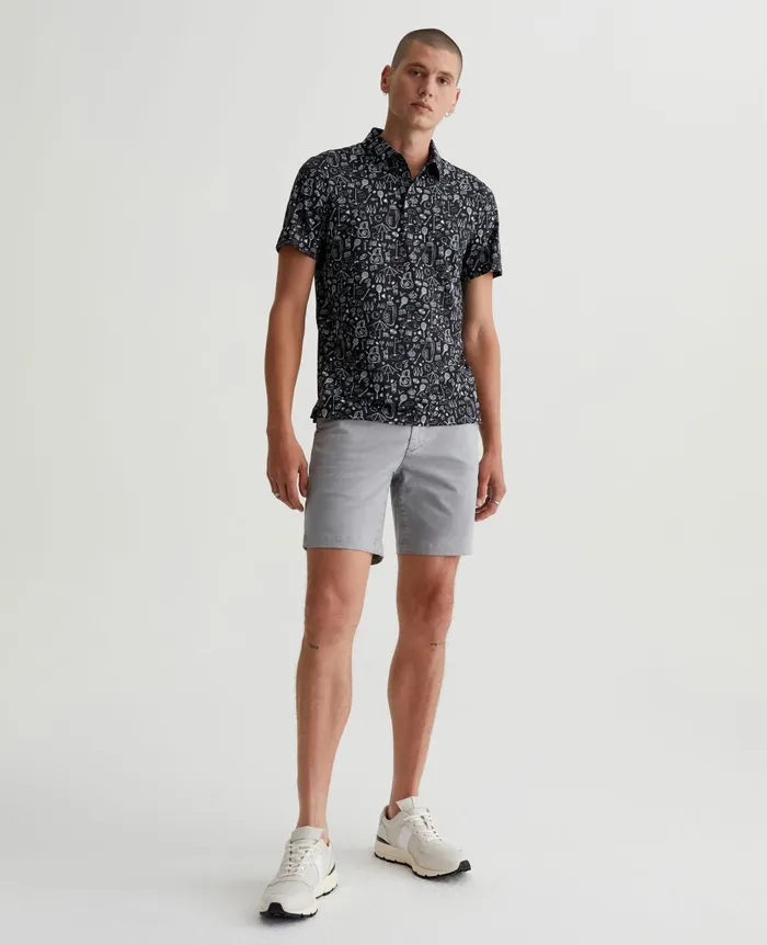 Bryce Polo Sports Doodle Black Men AG Jeans Polos Bryce Polo Sports Doodle Black Men AG Jeans Polos