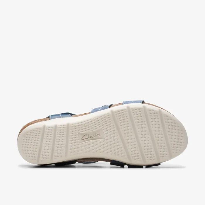 Calenne Clara Blue Combination Women Clarks Wedges