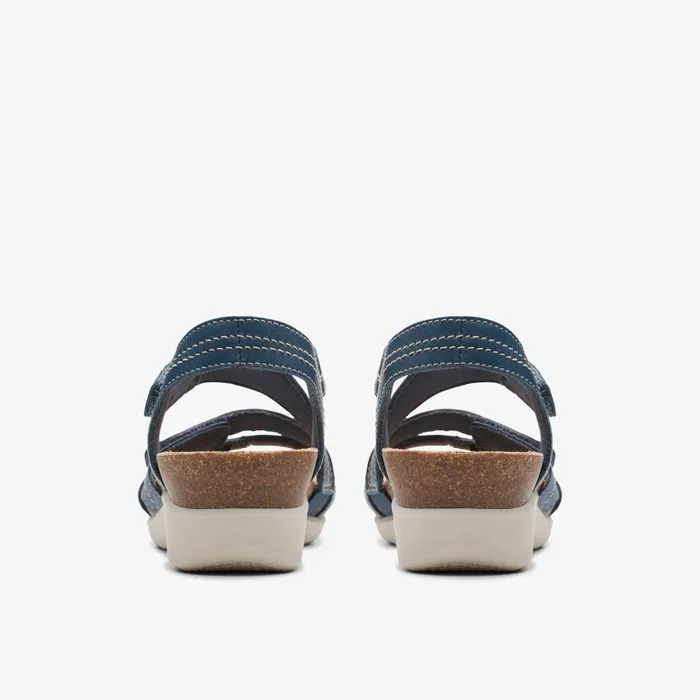 Calenne Clara Blue Combination Women Clarks Wedges
