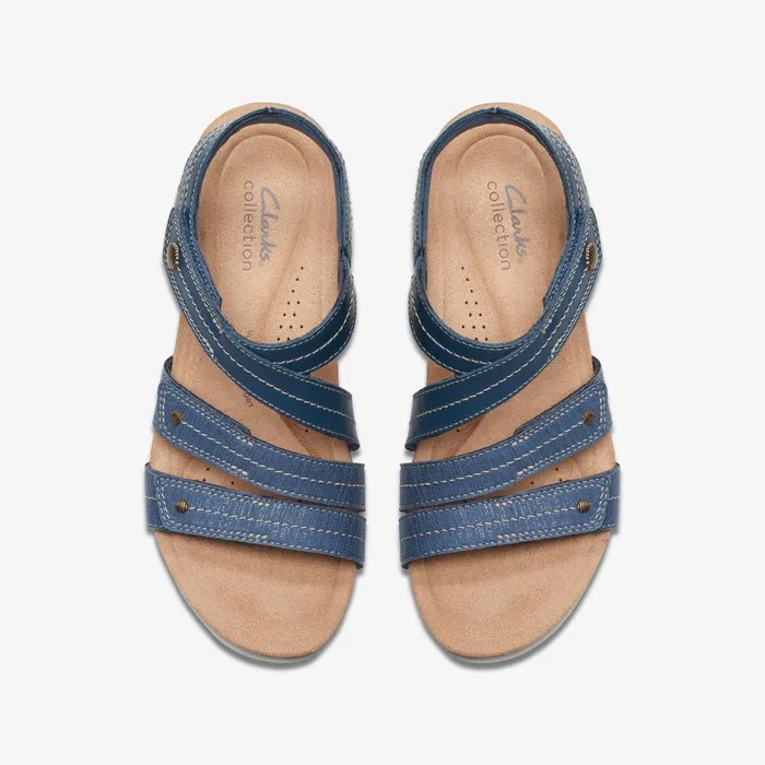 Calenne Clara Blue Combination Women Clarks Wedges