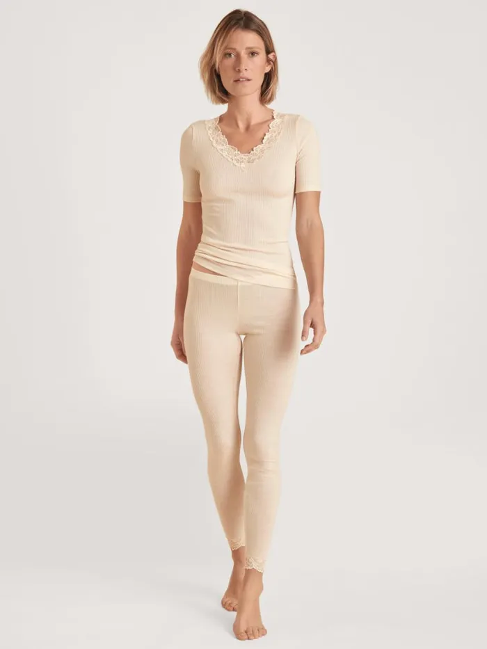 CALIDA Functional Underwear Women Shirt Short Sleeve Light Macadamia