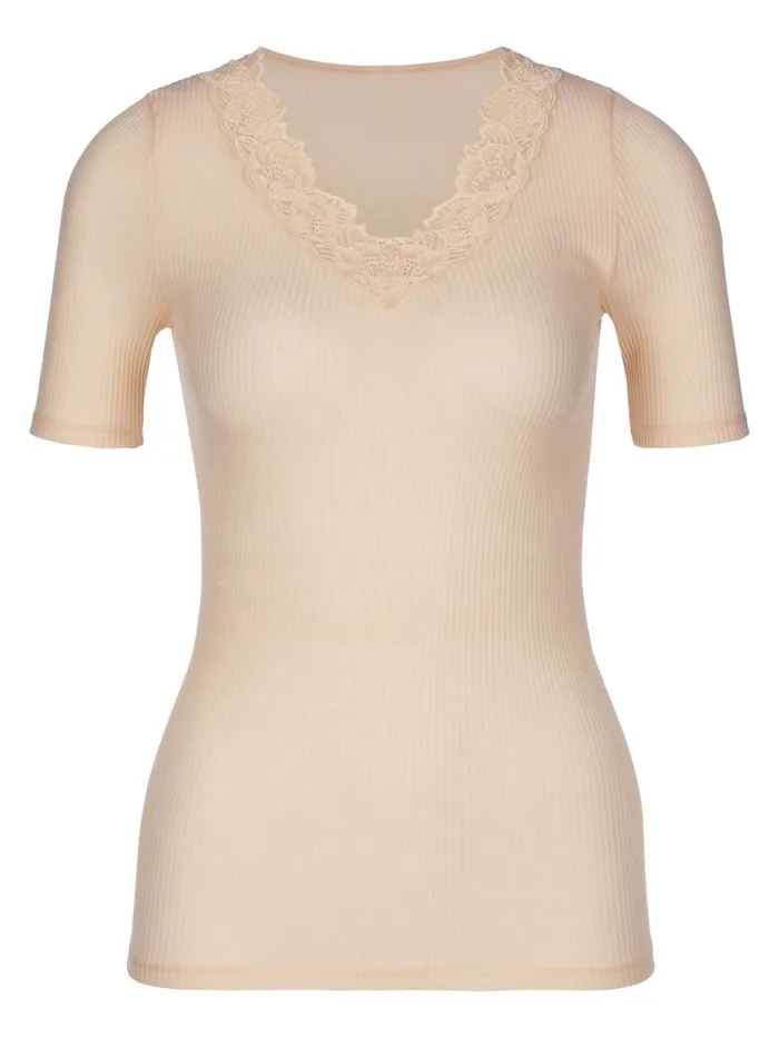 CALIDA Functional Underwear Women Shirt Short Sleeve Light Macadamia