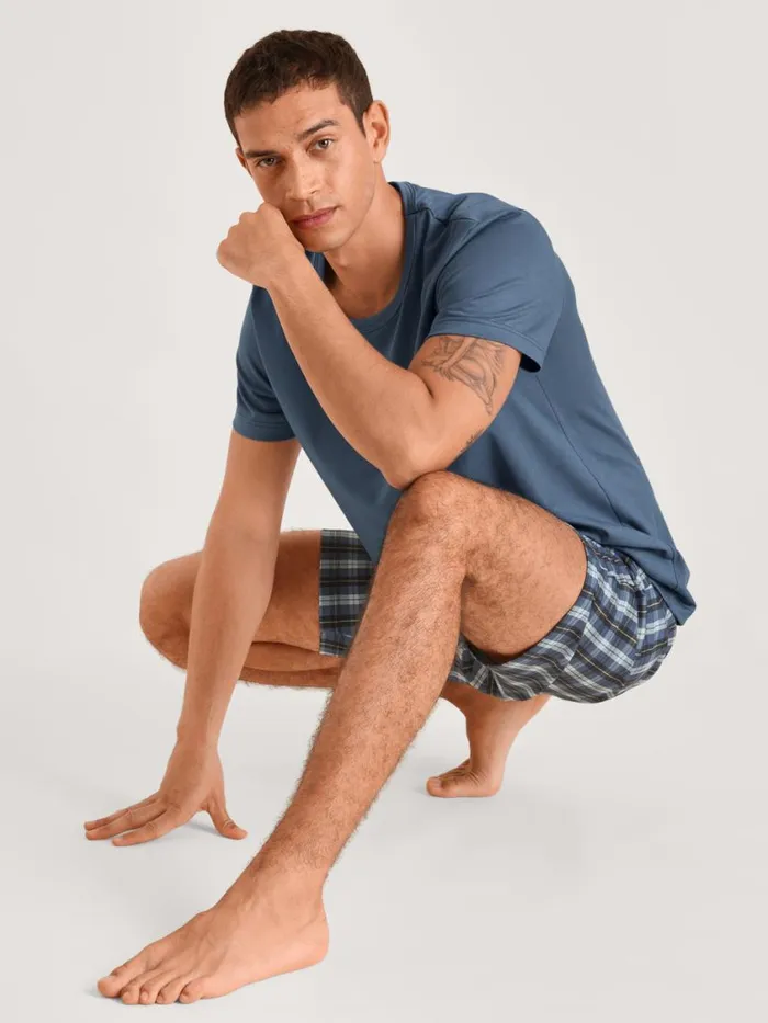 CALIDA Pyjama Pants Men Bermudas Dark Sky