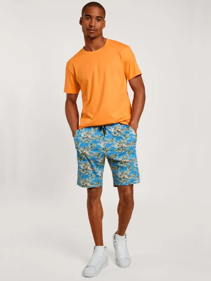 CALIDA Pyjama Tops Men Shirt Short Sleeve Blazing Orange