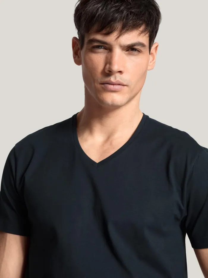 CALIDA Pyjama Tops Men Vshirt Dark Sapphire
