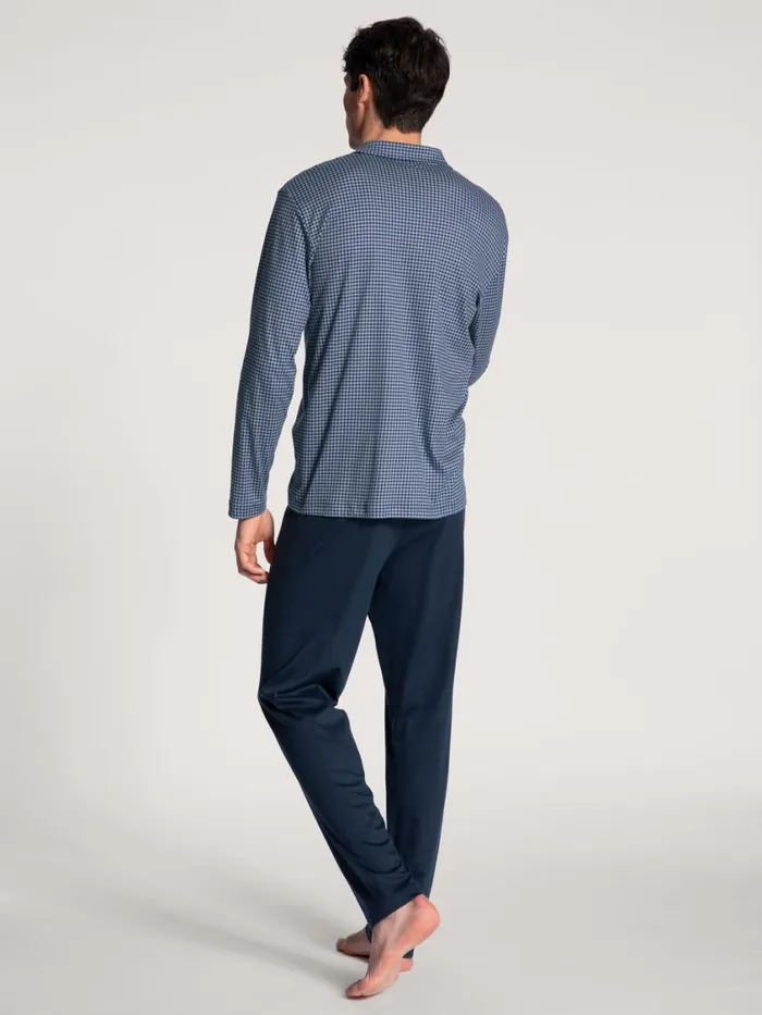 CALIDA Pyjamas Men Pyjama Buttoned Indigo Mood