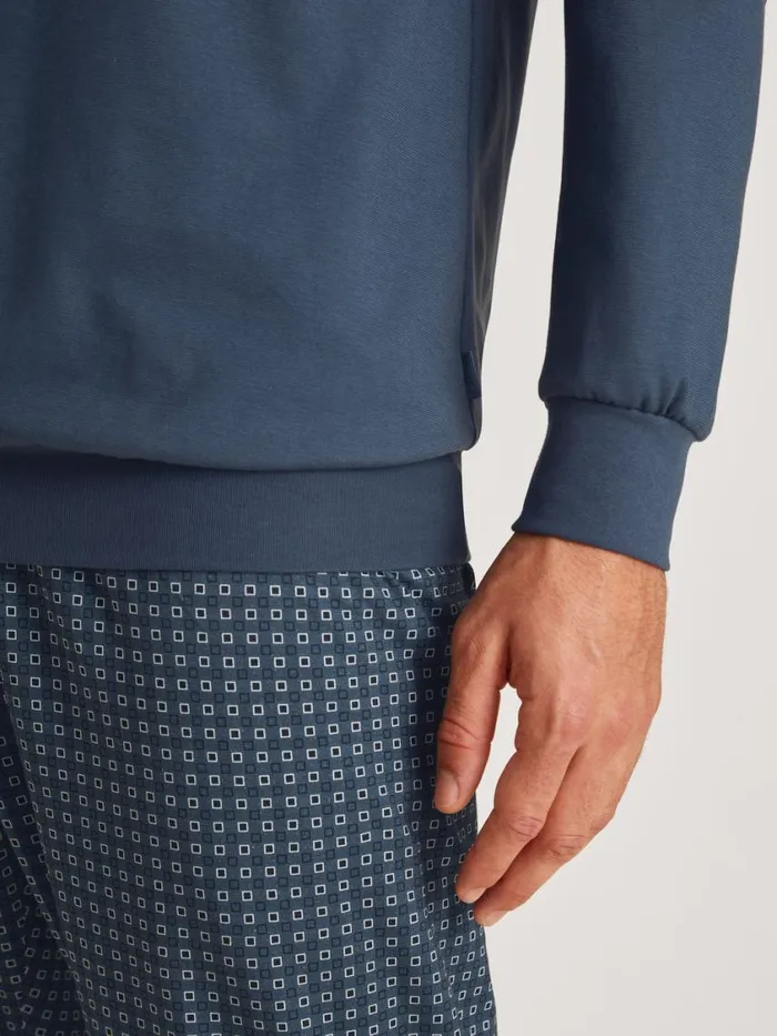 CALIDA Pyjamas Men Pyjama With Cuff Saragossa Blue