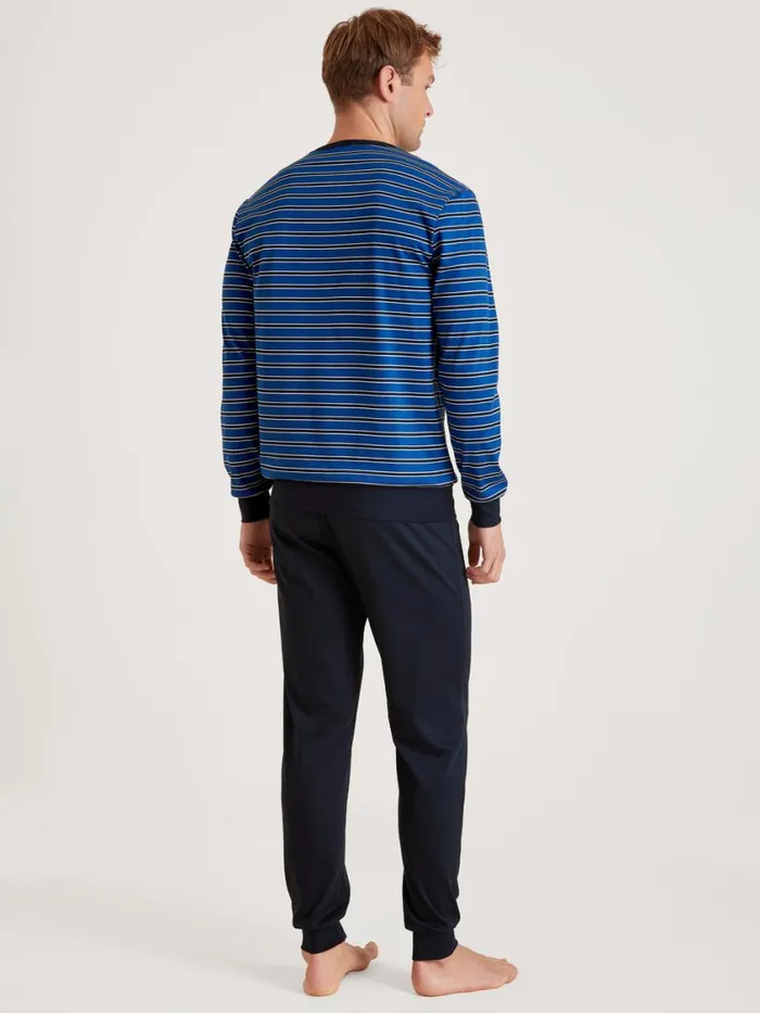 CALIDA Pyjamas Men Pyjama With Cuff Sodalite Blue