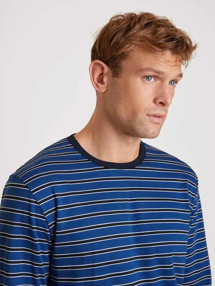 CALIDA Pyjamas Men Pyjama With Cuff Sodalite Blue
