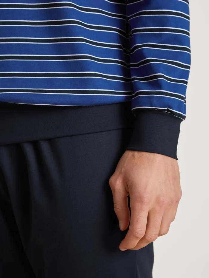 CALIDA Pyjamas Men Pyjama With Cuff Sodalite Blue