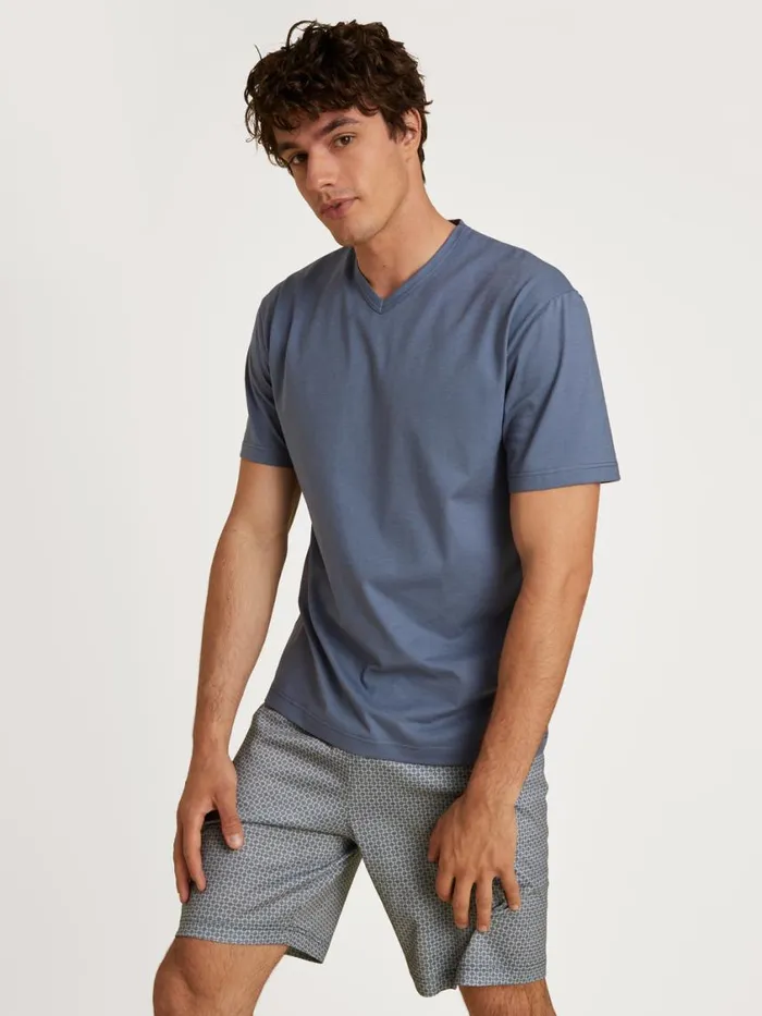 CALIDA Pyjamas Men Short Pyjama Vintage Indigo
