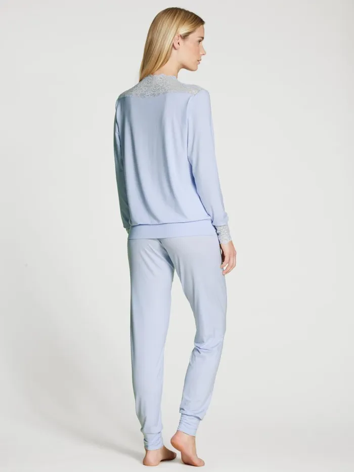 CALIDA Pyjamas Women Pyjama With Cuff Harmony Blue