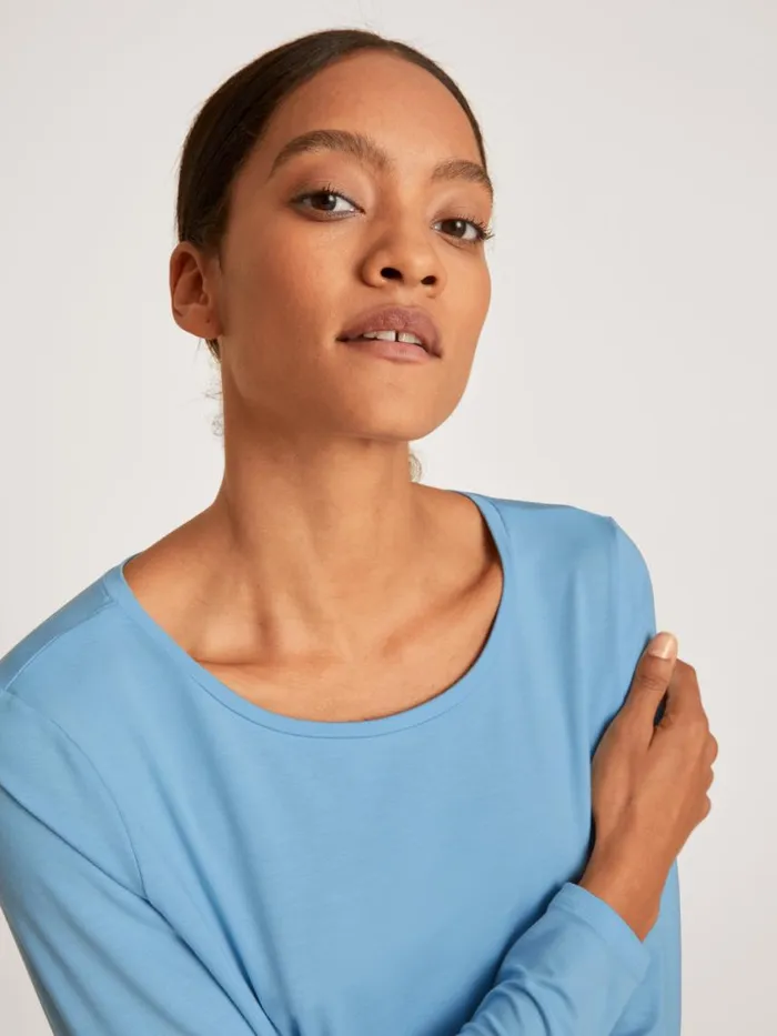 CALIDA Show All Women Shirt Long Sleeve Placid Blue
