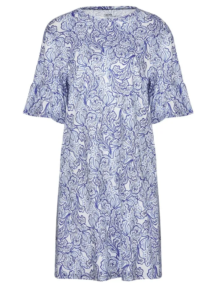 CALIDA Show All Women Short Sleeve Nightdress Length 90cm Sodalite Blue