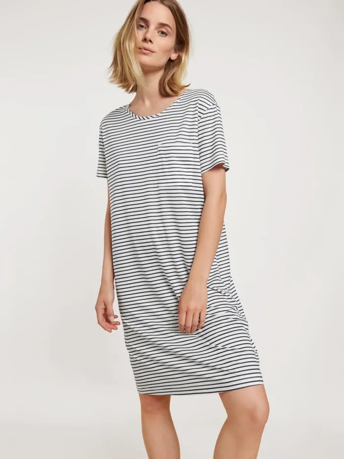 CALIDA Show All Women Short Sleeve Nightdress Length 95cm Cradle To Cradle Certified Dark Lapis Blue