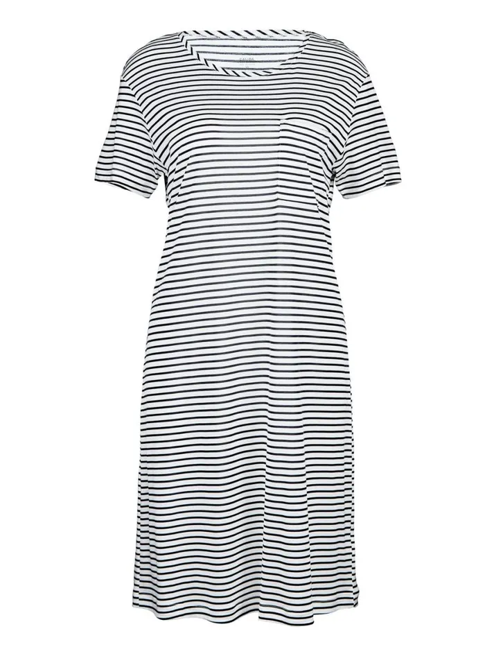 CALIDA Show All Women Short Sleeve Nightdress Length 95cm Cradle To Cradle Certified Dark Lapis Blue