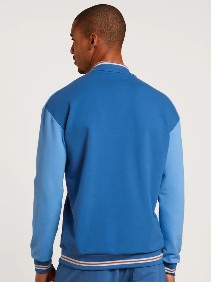 CALIDA Sweatshirts and Jackets Men Jacket Indian Blue