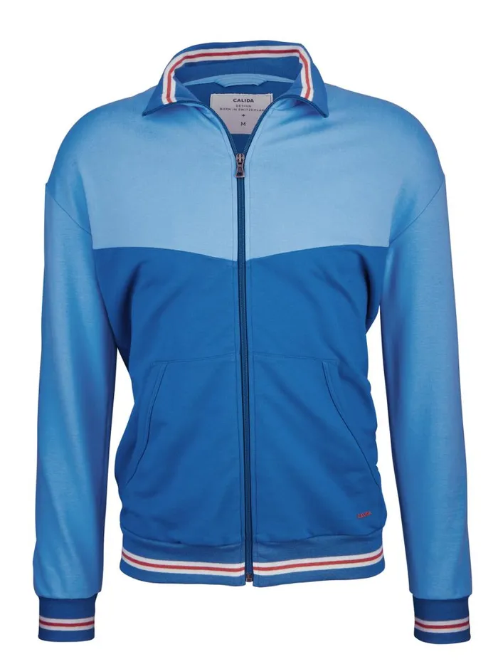 CALIDA Sweatshirts and Jackets Men Jacket Indian Blue