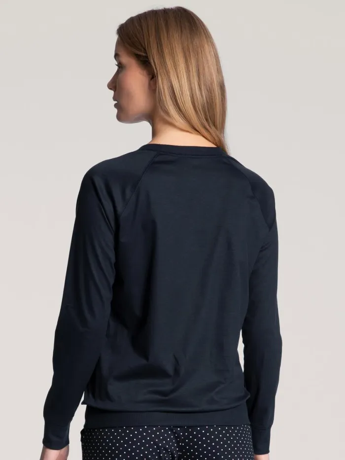 CALIDA Yoga Women Shirt Long Sleeve Dark Lapis Blue