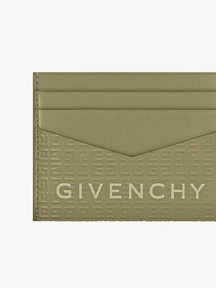 Card Holder In 4g Micro Leather Khaki Men Givenchy Wallets and Card Holders