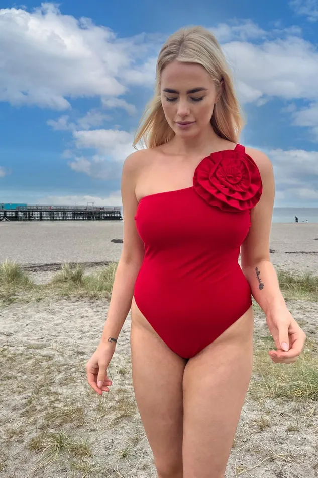 Carrie Swimsuit 8211 Racing Red Women Cras Swimwear