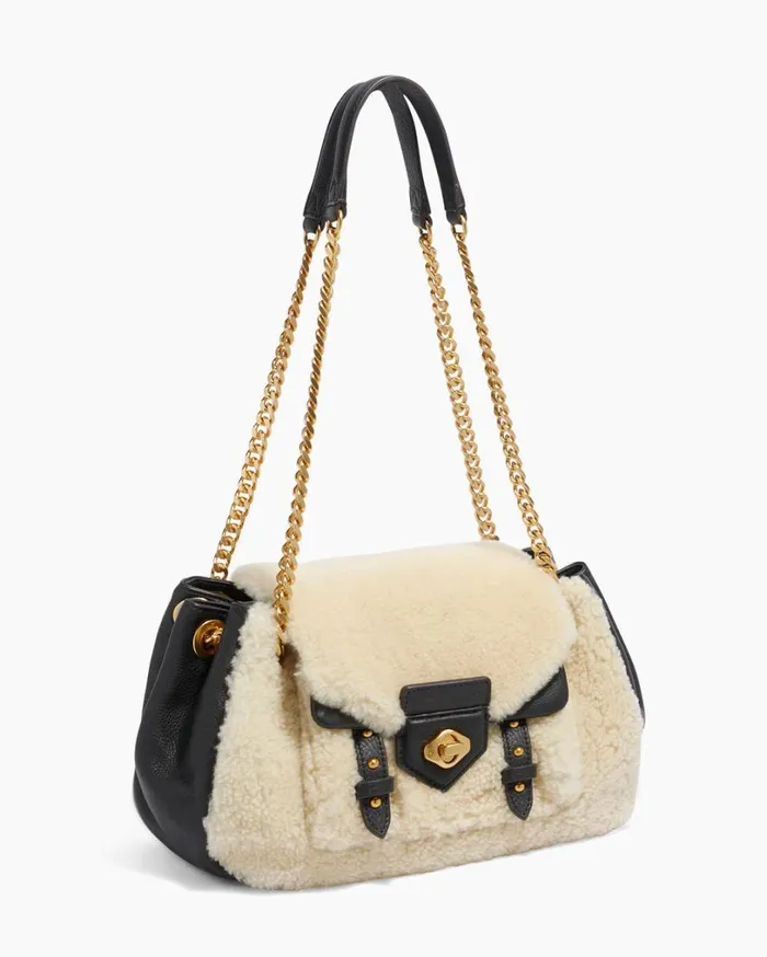 Chain Reaction Novelty Satchel Natural Shearling Women Aimee Kestenberg Satchels