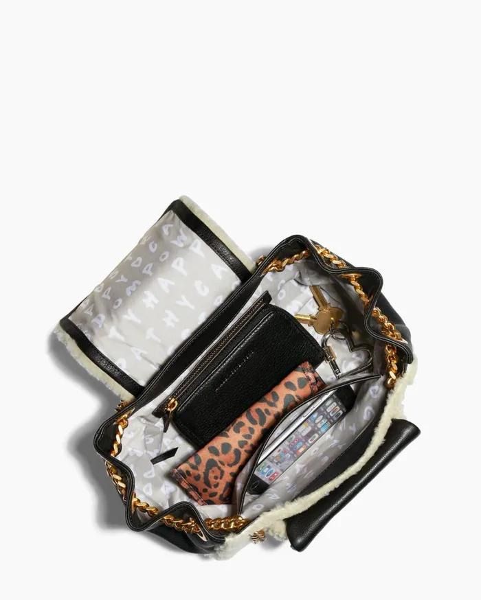 Chain Reaction Novelty Satchel Natural Shearling Women Aimee Kestenberg Satchels