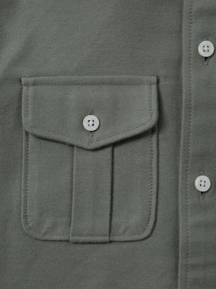 Children Reiss Coats and Jackets Thomas Brushed Cotton Patch Pocket Overshirt Pistachio