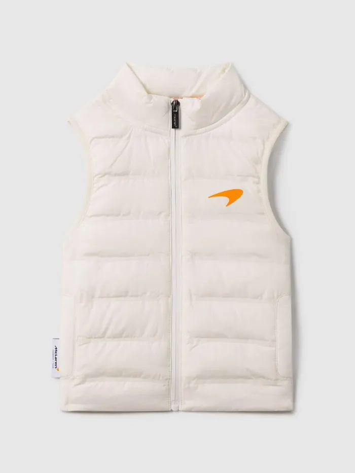 Children Reiss Knitwear F1 Hybrid Quilt And Knit Gilet White