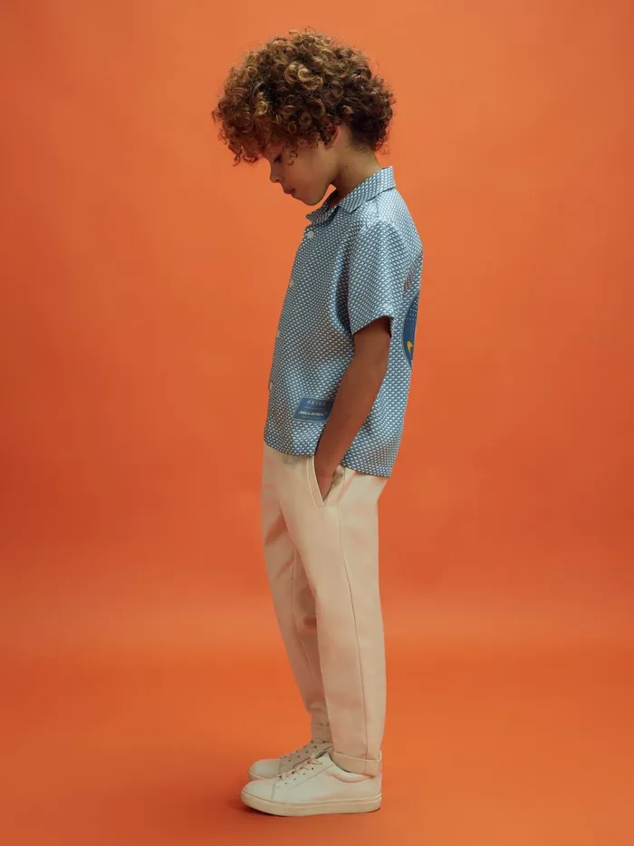 Children Reiss Reiss X Mclaren F1 Team F1 Cuban Collar Shirt Airforce Blue