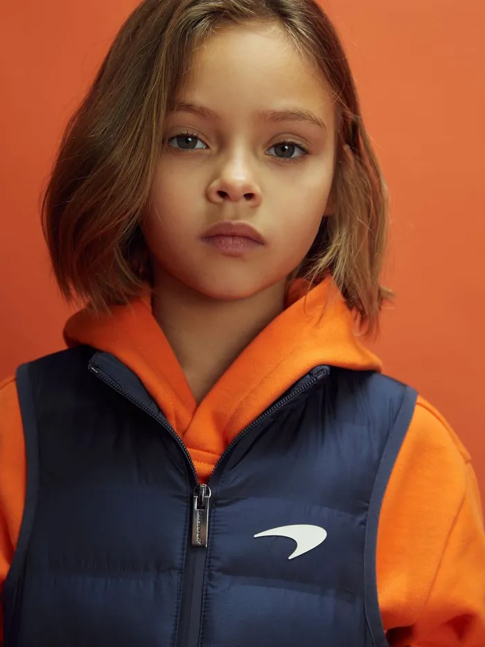 Children Reiss Reiss X Mclaren F1 Team F1 Hybrid Quilt And Knit Gilet Airforce Blue