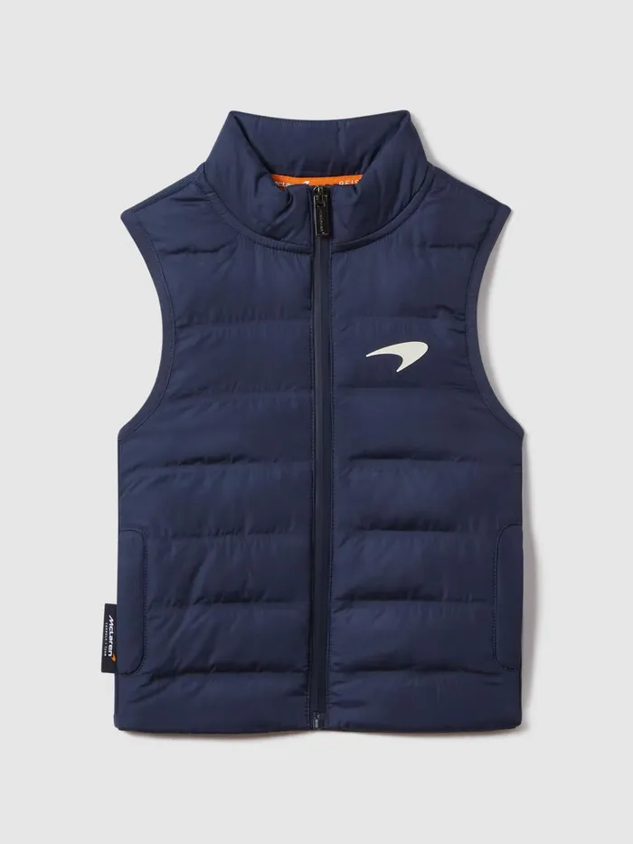 Children Reiss Reiss X Mclaren F1 Team F1 Hybrid Quilt And Knit Gilet Airforce Blue