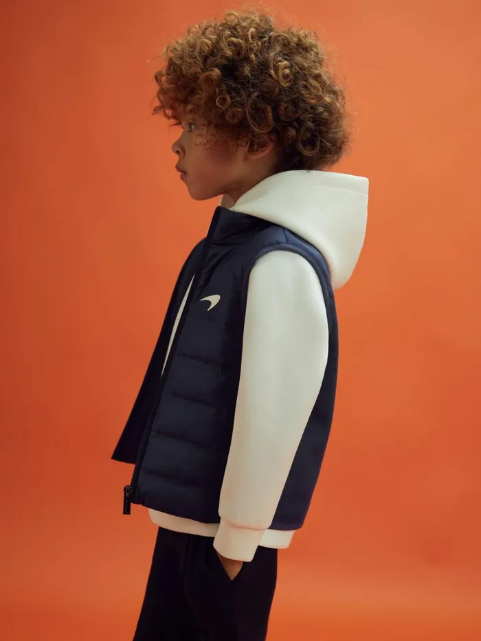 Children Reiss Reiss X Mclaren F1 Team F1 Hybrid Quilt And Knit Gilet Airforce Blue