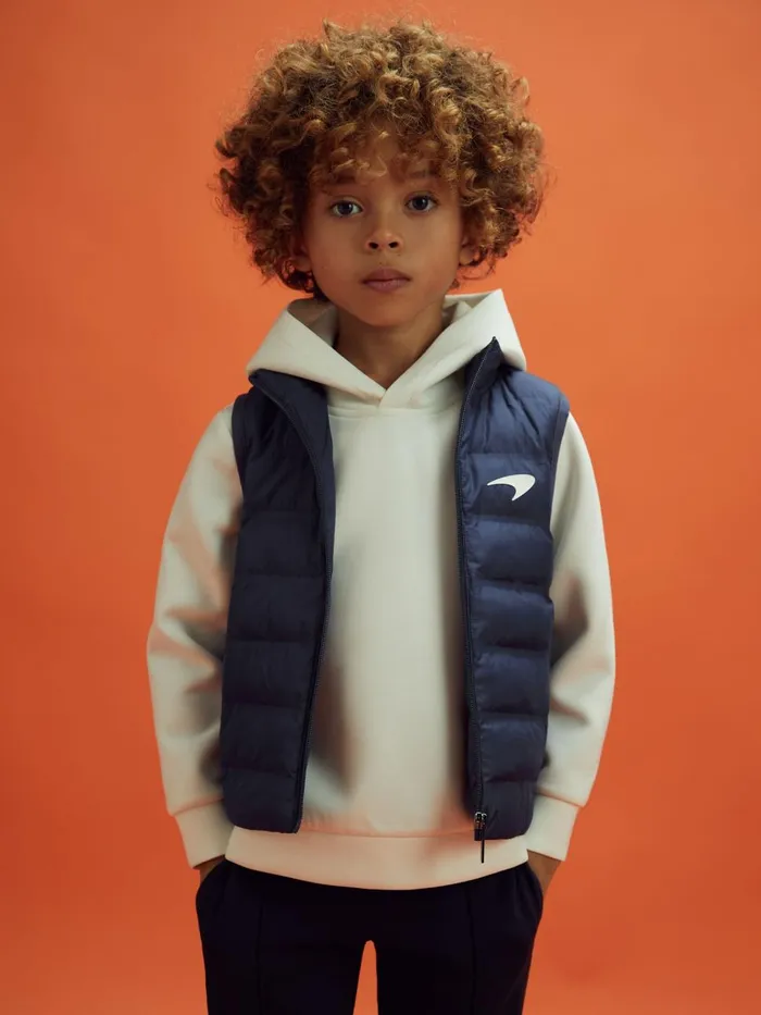 Children Reiss Reiss X Mclaren F1 Team F1 Hybrid Quilt And Knit Gilet Airforce Blue