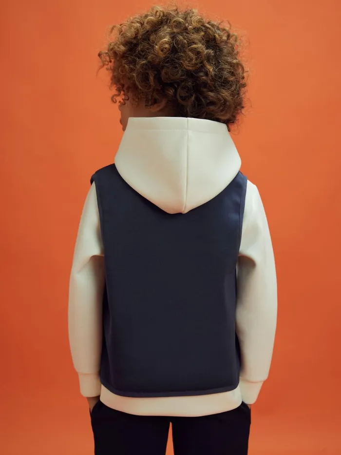 Children Reiss Reiss X Mclaren F1 Team F1 Hybrid Quilt And Knit Gilet Airforce Blue