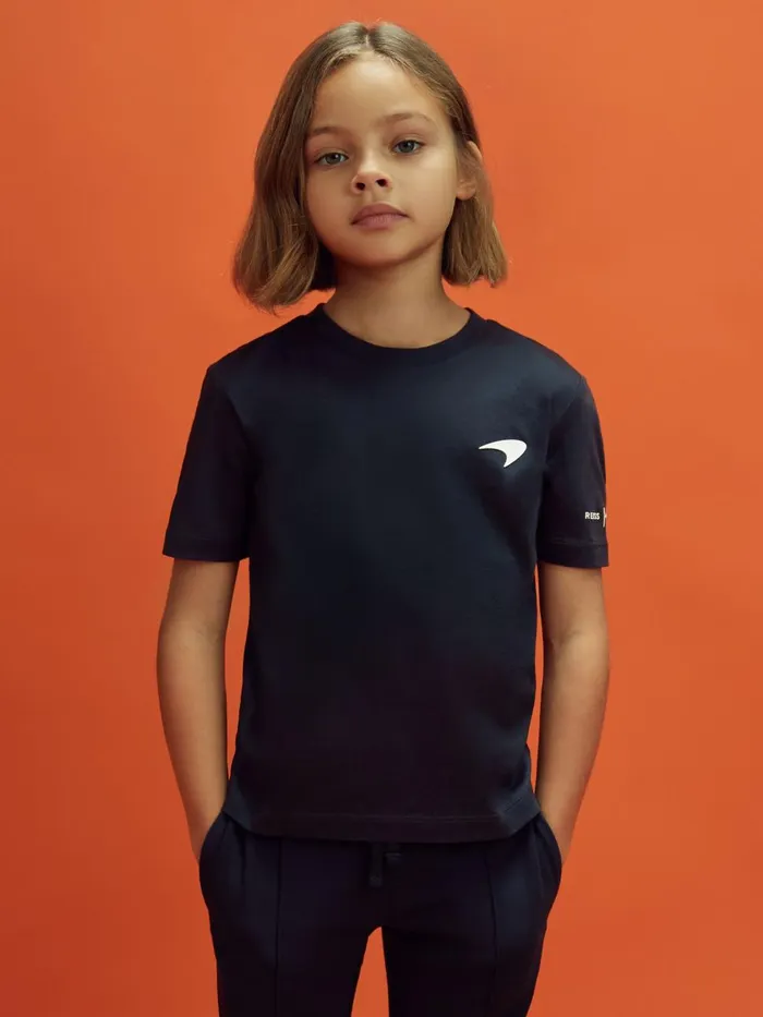 Children Reiss Reiss X Mclaren F1 Team F1 Mercerised Cotton Crew Neck TShirt Airforce Blue