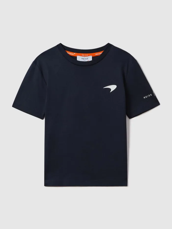 Children Reiss Reiss X Mclaren F1 Team F1 Mercerised Cotton Crew Neck TShirt Airforce Blue