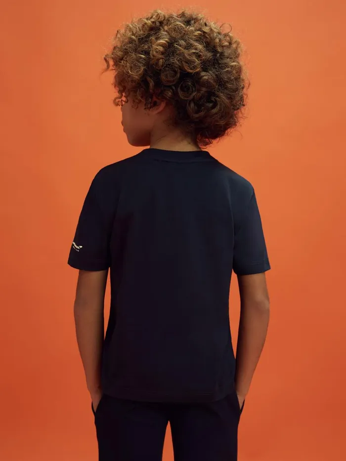 Children Reiss Reiss X Mclaren F1 Team F1 Mercerised Cotton Crew Neck TShirt Airforce Blue
