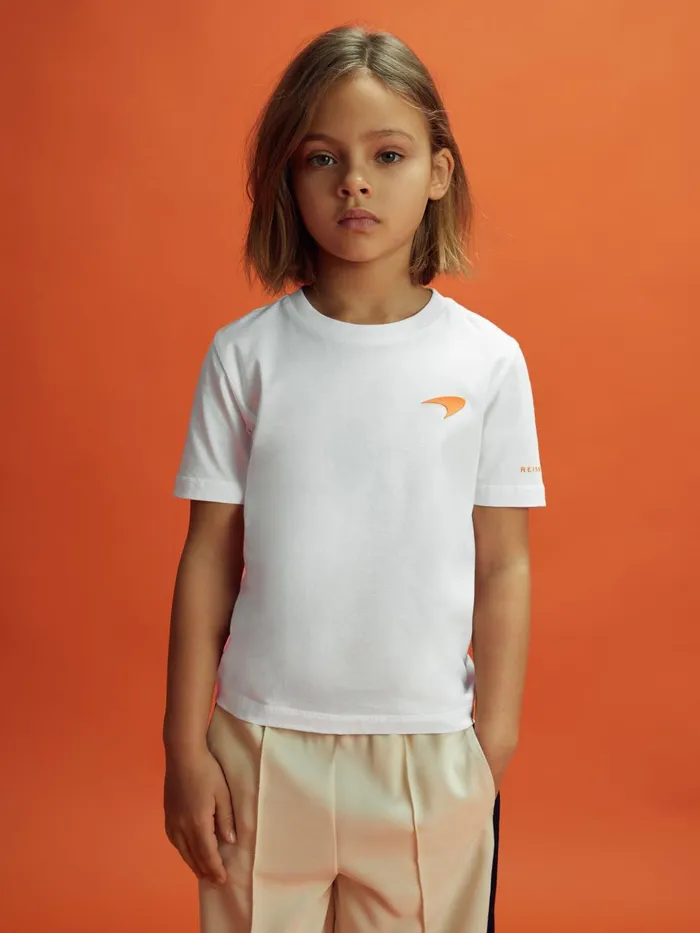 Children Reiss Reiss X Mclaren F1 Team F1 Mercerised Cotton Crew Neck TShirt White Children Reiss Reiss X Mclaren F1 Team F1 Mercerised Cotton Crew Neck TShirt White