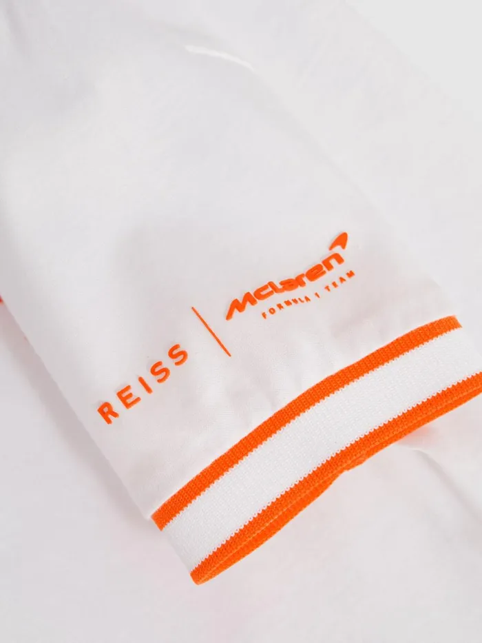 Children Reiss Reiss X Mclaren F1 Team F1 Mercerised Cotton Polo Shirt White