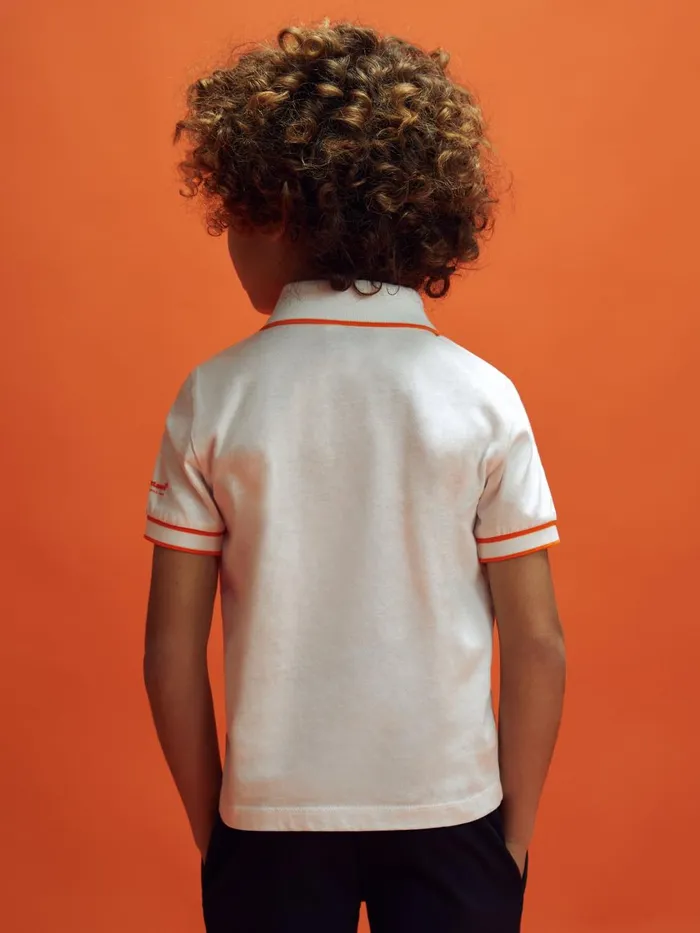 Children Reiss Reiss X Mclaren F1 Team F1 Mercerised Cotton Polo Shirt White