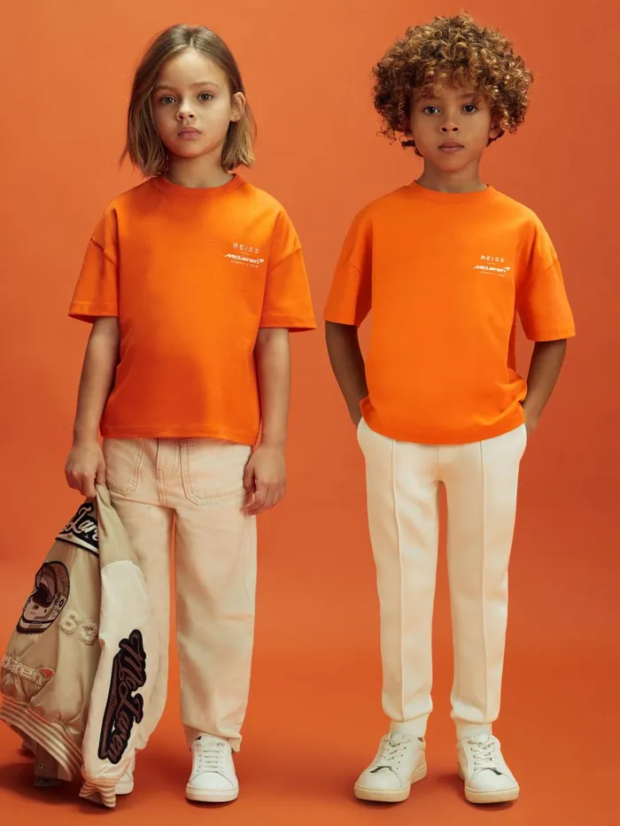 Children Reiss Reiss X Mclaren F1 Team F1 Oversized Cotton Crew Neck TShirt Papaya Children Reiss Reiss X Mclaren F1 Team F1 Oversized Cotton Crew Neck TShirt Papaya