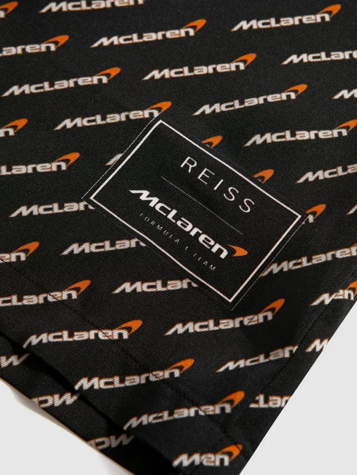 Children Reiss Reiss X Mclaren F1 Team F1 Silverstone Cuban Collar Shirt Black Multi