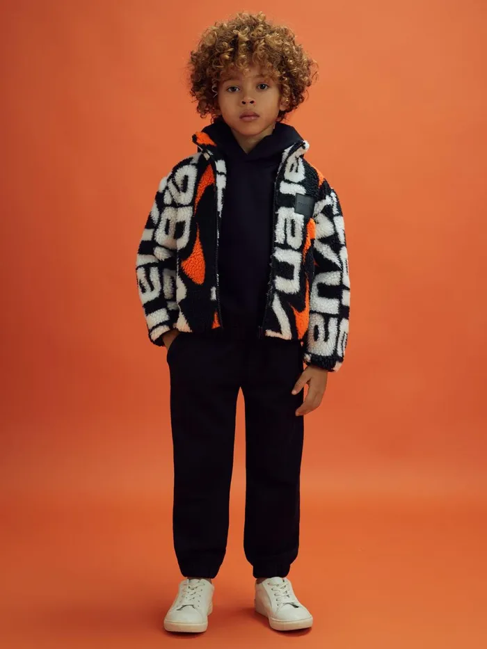 Children Reiss Reiss X Mclaren F1 Team F1 ZipThrough Fleece Jacket Black