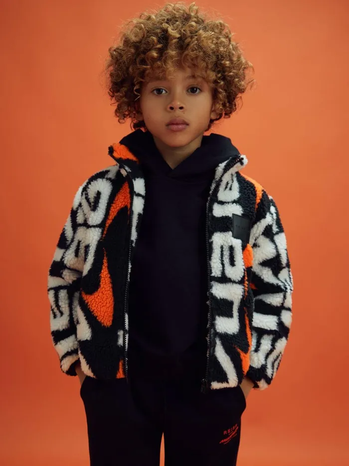 Children Reiss Reiss X Mclaren F1 Team F1 ZipThrough Fleece Jacket Black