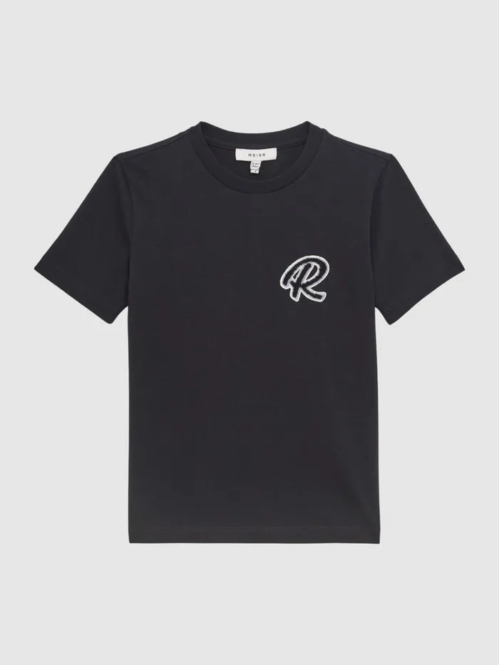 Children Reiss TShirts Jude Cotton Crew Neck TShirt Navy