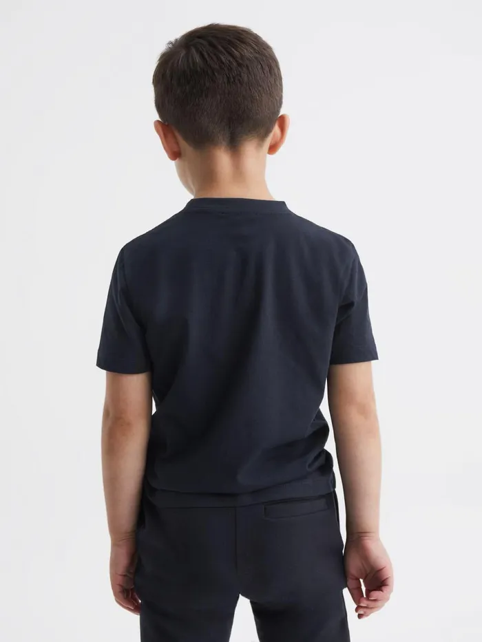 Children Reiss TShirts Jude Cotton Crew Neck TShirt Navy